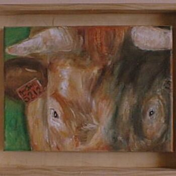 Painting titled "La vache 5212" by Marc Ivart, Original Artwork