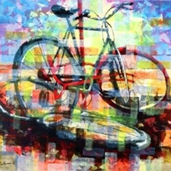Malerei mit dem Titel "Biciclette" von Valter Carturan, Original-Kunstwerk