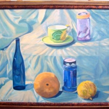 Painting titled "Bodegón" by Gerardo Rodriguez Granda, Original Artwork, Oil