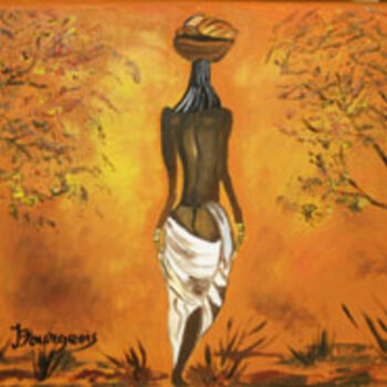 Peinture intitulée "au retour de la les…" par Josette Bourgeois, Œuvre d'art originale
