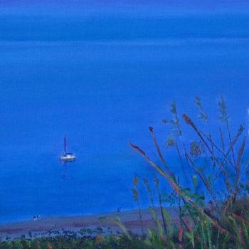 Painting titled "Dusk from Cathedral…" by Herscovitch Larry, Original Artwork, Oil
