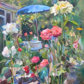 Painting titled "Разговор." by Dmitry Veltishchev, Original Artwork