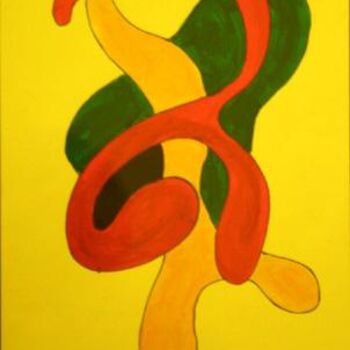 Schilderij getiteld ""KNOTTED"" door Elaine Beverley Tyrrell, Origineel Kunstwerk, Olie