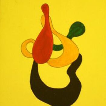 Pittura intitolato ""YELLOW PERIL"" da Elaine Beverley Tyrrell, Opera d'arte originale, Olio