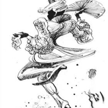 Drawing titled "o passista" by Aldo Luiz De Paula Fonseca, Original Artwork
