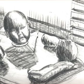 Ζωγραφική με τίτλο "DRAWING_DOLL_STILL_…" από Peter Goodchild, Αυθεντικά έργα τέχνης