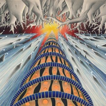 Dessin intitulée "Iceworld" par Viktor Mazhlekov, Œuvre d'art originale