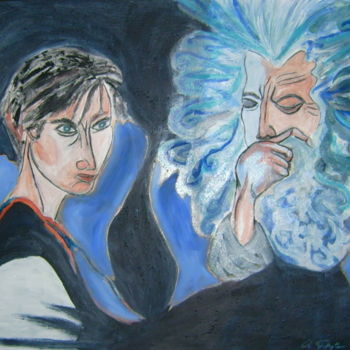 Malerei mit dem Titel "Das Bildnis des Dor…" von Roswitha Förster, Original-Kunstwerk