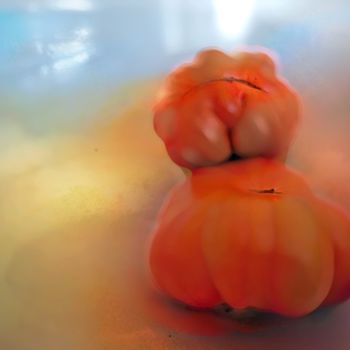 Digital Arts titled "two_love-apples.jpg" by Tomas Karkalas, Original Artwork, Digital Painting
