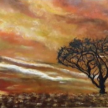 Malerei mit dem Titel "Crépuscule d'or" von Aurel, Original-Kunstwerk