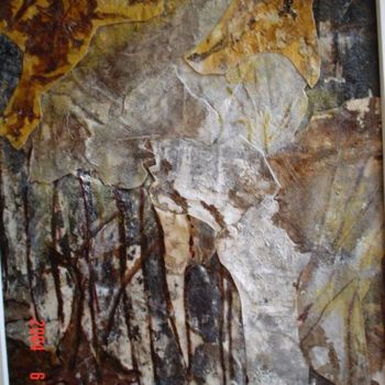 Painting titled "la foret" by Monique Copolata, Original Artwork, Acrylic