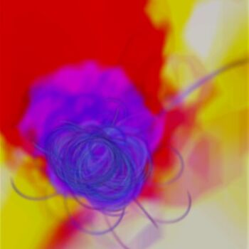 Painting titled "Poppy Cloud" by Richard Mangold, Original Artwork, Oil