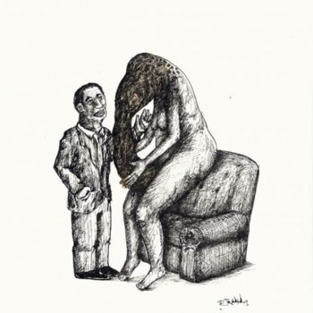 Drawing titled "Détendez - vous" by Patrick Jannin, Original Artwork, Other
