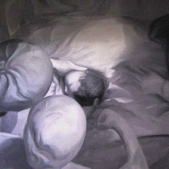 Painting titled "2005" by Meng Zhang, Original Artwork, Oil