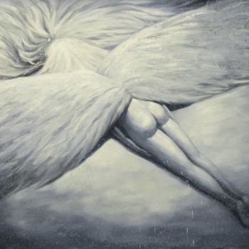 Ζωγραφική με τίτλο "《天使系列-冬雪》油画 约210cm.…" από Meng Zhang, Αυθεντικά έργα τέχνης, Λάδι