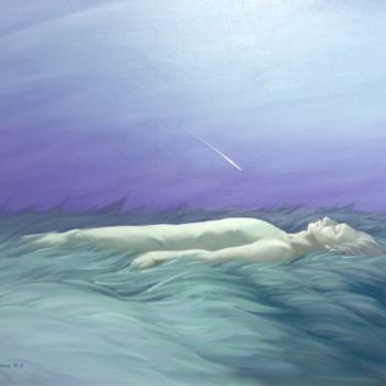 Ζωγραφική με τίτλο "《我的春天》-油画 约160cm.12…" από Meng Zhang, Αυθεντικά έργα τέχνης, Λάδι
