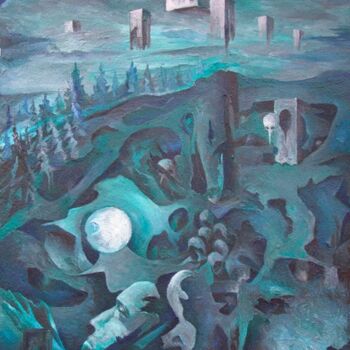 Malerei mit dem Titel "Непокоренная тайга" von Pavel Lyakhov, Original-Kunstwerk, Andere