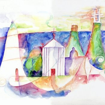 Ζωγραφική με τίτλο "Vilnius Cathedral" από Mikemonte, Αυθεντικά έργα τέχνης