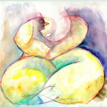 Painting titled "Maltese Goddess" by Mikemonte, Original Artwork