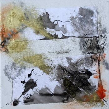 Malerei mit dem Titel "Haïku de l'eau 61" von Muriel Cayet, Original-Kunstwerk