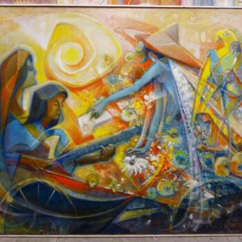 Peinture intitulée "Insouciance de la j…" par Pierre Baldi, Œuvre d'art originale