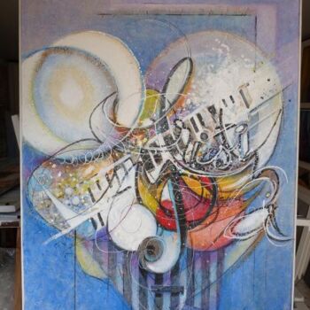 Peinture intitulée "La clef de sol" par Pierre Baldi, Œuvre d'art originale