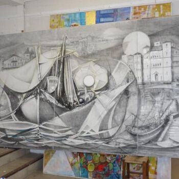 Peinture intitulée "Le port de st jean…" par Pierre Baldi, Œuvre d'art originale