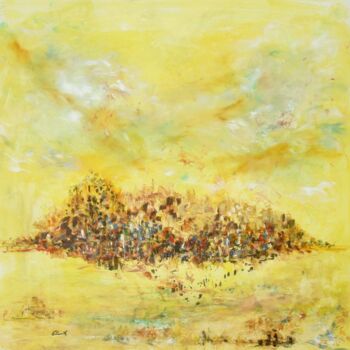 Peinture intitulée "CIEL DE CITRINE" par Elisa Cook Benbassat Bassat, Œuvre d'art originale, Huile