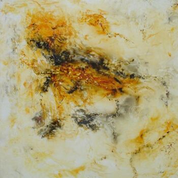 Peinture intitulée "Entre cendres et or" par Elisa Cook Benbassat Bassat, Œuvre d'art originale, Huile