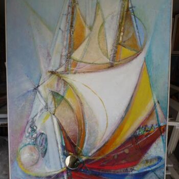 Peinture intitulée "Voiles déployées" par Pierre Baldi, Œuvre d'art originale