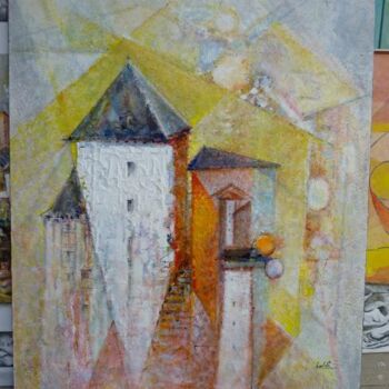 Peinture intitulée "pigeonnier" par Pierre Baldi, Œuvre d'art originale