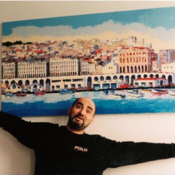 Peinture intitulée "Survolant la toile" par M'Hamed Saci, Œuvre d'art originale