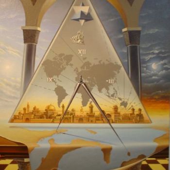 Pintura intitulada "Francmacon" por Gyuri Lohmuller, Obras de arte originais, Óleo