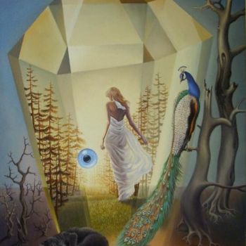 Malarstwo zatytułowany „Lisa's dream - Le r…” autorstwa Gyuri Lohmuller, Oryginalna praca, Olej