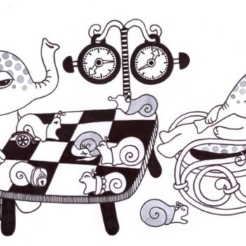Drawing titled "Шашки" by Lesia Kara Kotsia, Original Artwork