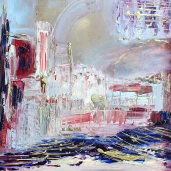 Schilderij getiteld "L'ours qui fonda la…" door Muriel Cayet, Origineel Kunstwerk