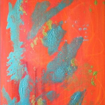 Pintura titulada "flora roja" por Vcasey, Obra de arte original