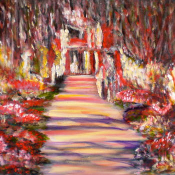 Painting titled "Majestic Garden" by Artbymanjiri, Original Artwork, Oil