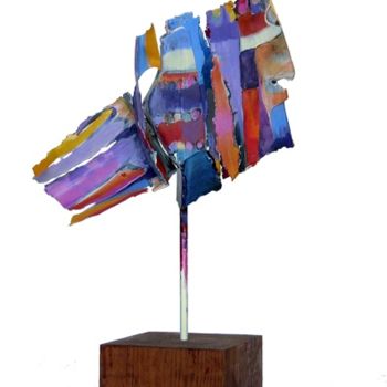 Sculpture intitulée "Grand Chef Parure d…" par Gérard Esquerre, Œuvre d'art originale, Métaux