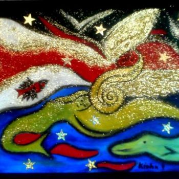 Ζωγραφική με τίτλο "Angel 6" από Georg Kiehn, Αυθεντικά έργα τέχνης