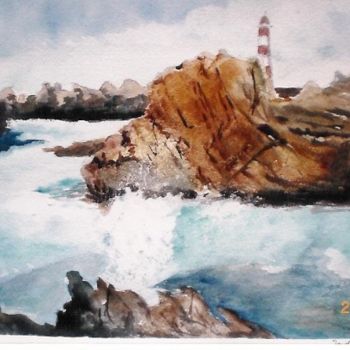 Peinture intitulée "phare" par Mickael Thébault, Œuvre d'art originale