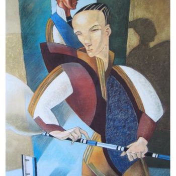 Peinture intitulée "Passeur (au niveau)" par Daniel Duhamel Arrapel, Œuvre d'art originale, Huile