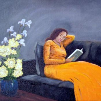 Peinture intitulée "Tangerine Girl" par Alan Embrée Osler, Œuvre d'art originale, Autre