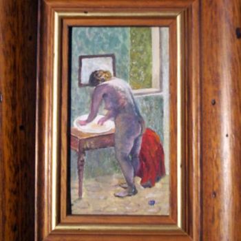 Painting titled "Purple Nude" by Alan Embrée Osler, Original Artwork, Oil