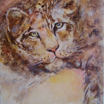Peinture intitulée "nonchalant... mais…" par Anne-Frédérique Ferret, Œuvre d'art originale, Huile