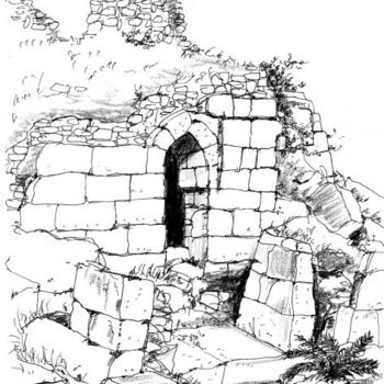 Dessin intitulée "Tughlaqabad Fort3" par Animesh Roy, Œuvre d'art originale, Autre