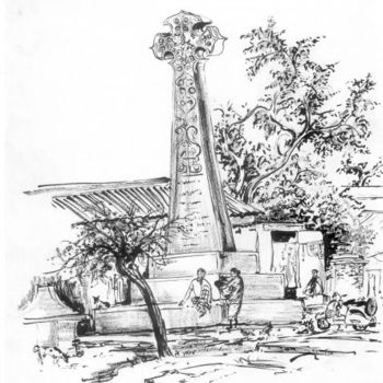 Drawing titled "Lothian Road Cemete…" by Animesh Roy, Original Artwork, Other