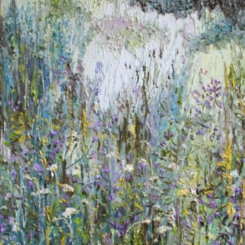 Ζωγραφική με τίτλο "Wild Flowers" από Animesh Roy, Αυθεντικά έργα τέχνης, Λάδι