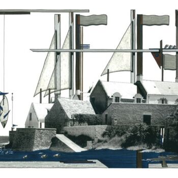 Drawing titled "3 verres" by Raf Listowski, Original Artwork