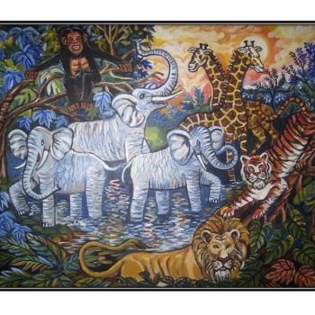 Painting titled "My_ZooFriends.jpg" by Glendon Mcfarlane, Original Artwork